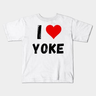 I love Yoke - I heart Yoke Kids T-Shirt